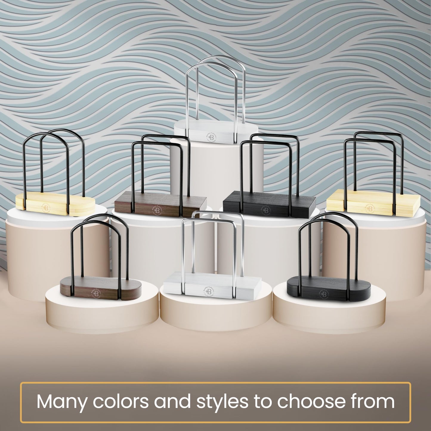 Black Napkin Holder for Table - Modern Napkin Dispenser, Bamboo and Iron Design, Non-Slip, Suitable for Kitchen, Dining, Farmhouse, Cocktail, Picnic, Bar, Outdoor Use - Holds Paper Napkins, Mail, Bill