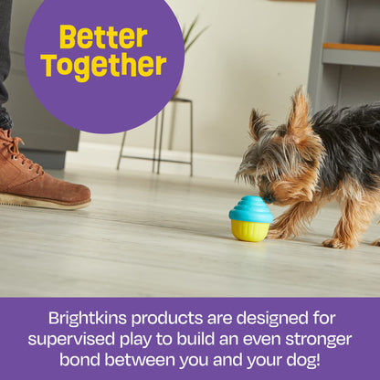 Brightkins Small Cupcake Treat Dispenser for Dogs - Enrichment Dog Birthday Toy for All Breeds, Interactive Gift for Puppies