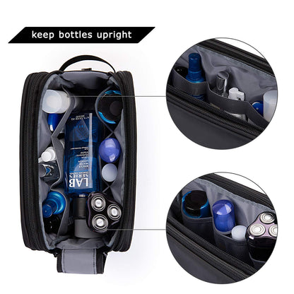 Toiletry Bag for Men, BAGSMART Travel Toiletry Organizer Dopp Kit Water-Resistant Shaving Bag for Toiletries Accessories, Black