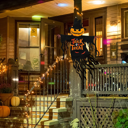 Halloween Garden Flag Outdoor Decorations for Outside Double-Sided Printed, Pumpkin Ghost Winter Yard Flags House Yard Seasonal Decoration 22 x 23 Inch Treat or Trick