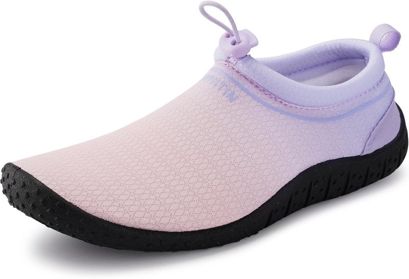 WHITIN Women's Water Shoes Aqua Barefoot Swim Beach Minimalist Size 7.5 Lightweight Ladies Surfing Boating Hiking Walking River Thick Sole Sneakers Ombre Purple 38