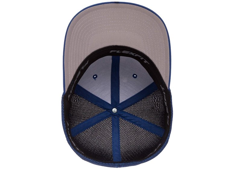 Flexfit Unisex Mesh Fitted Trucker Hat, Royal, One Size