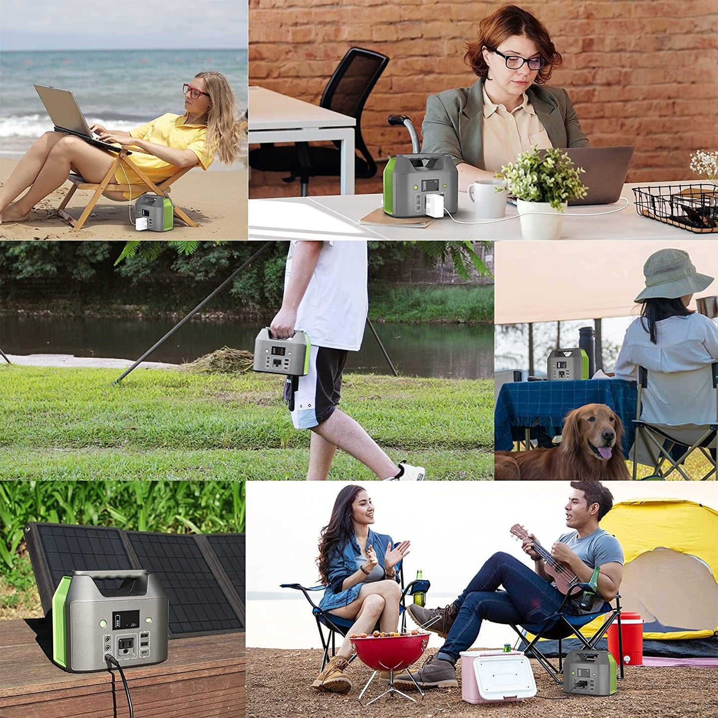 Portable Power Station EnginStar 300W Solar Generator 110V 296Wh Power Bank Two Pure Sine Wave AC Outlet 80000mAh Lithium Battery Pack for Camping Outdoors Trip RV Hunting Vans Emergency Backup