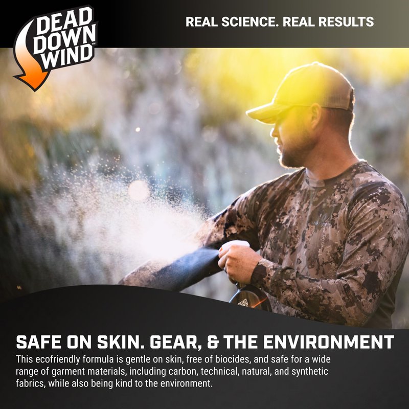DEAD DOWN WIND Black Premium Field Spray Bottle - Odor Fighting Hunting Scent Control Spray - Safe for Sensitive Skin - Easy to Use for Hunting Gear & Clothing (12 oz)