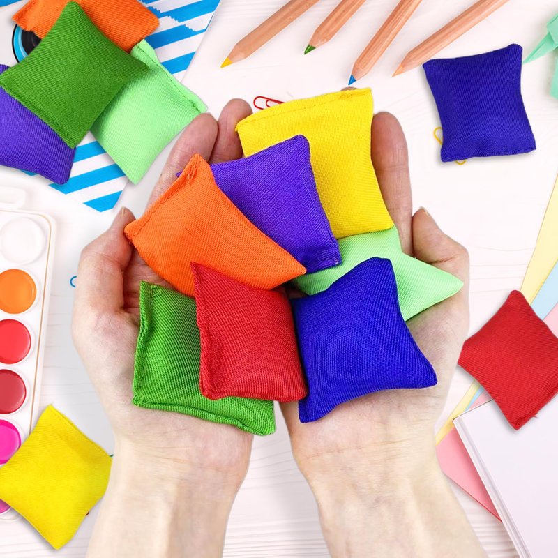 14 PCS Colorful Nylon Bean Bags Mini Bean Bags for Outdoor for Family Carnivals Team-Building Events