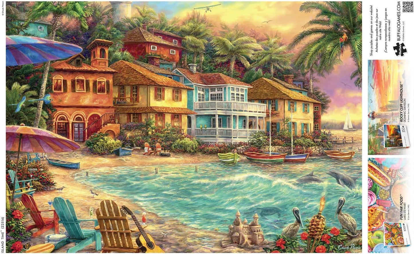 Buffalo Games - Chuck Pinson - Chuck Pinson - Island Time - Large Piece Jigsaw Puzzle for Adults -Challenging Puzzle Perfect for Game Nights - Finished Size is 21.25 x 15.00