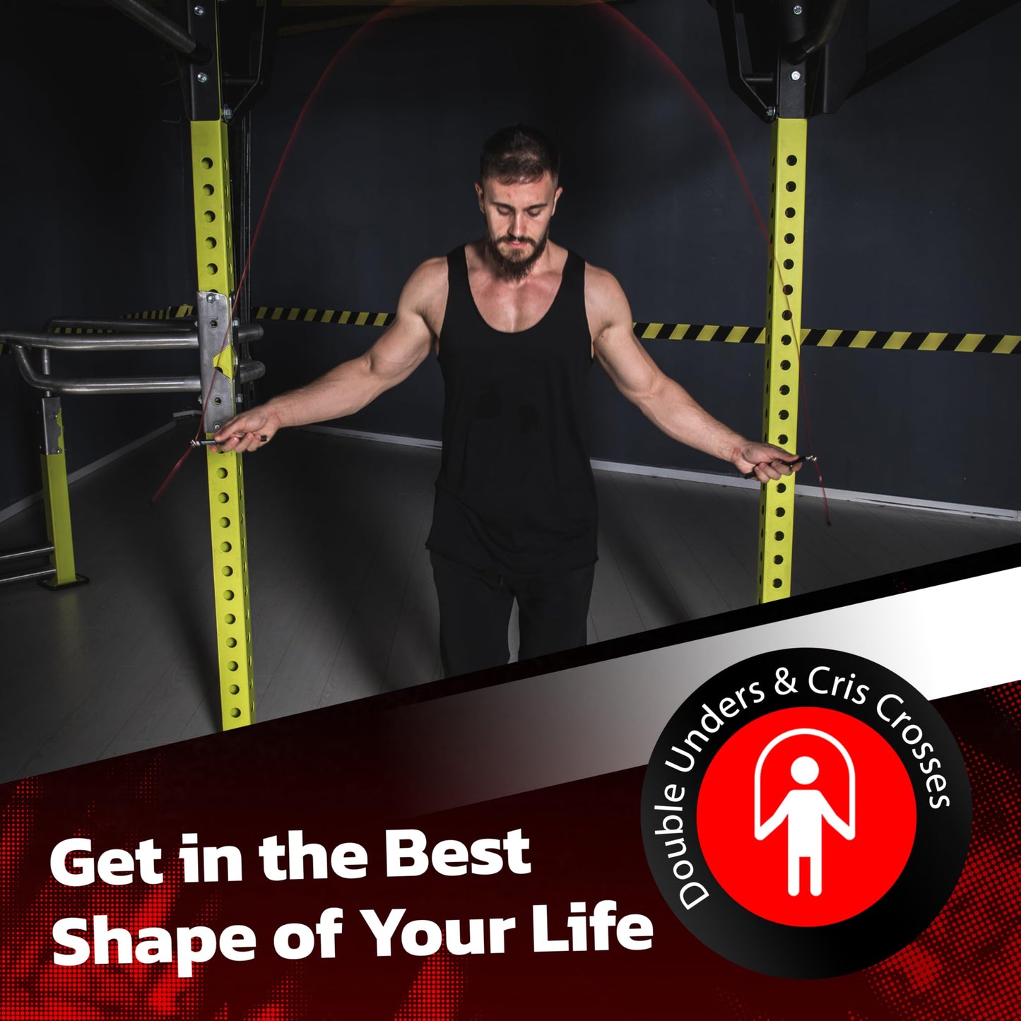 Jump Ropes for Fitness with 2 Jumping Rope Cables - Speed Jump Rope for Men and Women - Adjustable Skipping Rope - Speed Rope for CrossFit, Boxing, Exercise - Indoor and Outdoor Workout Essentials