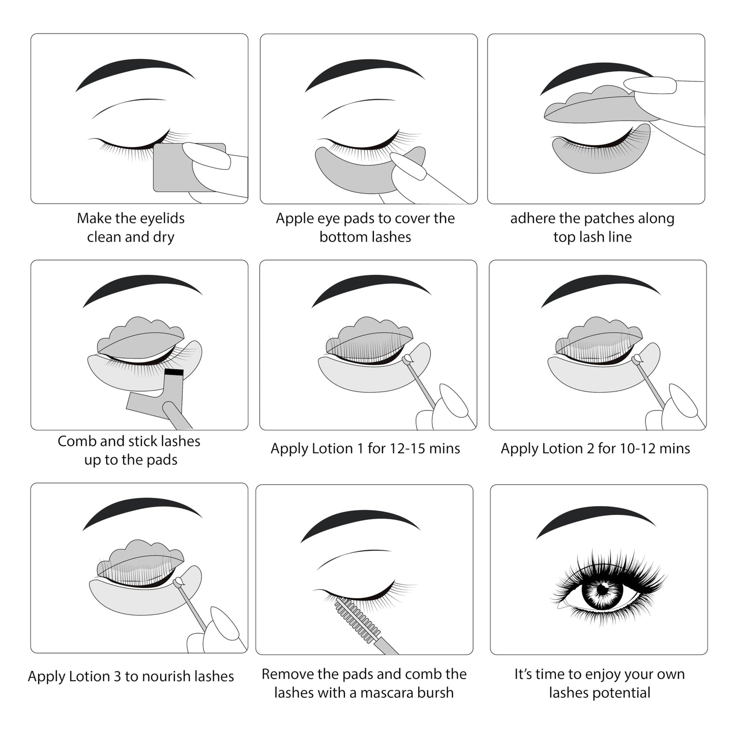 Luxe Cosmetics - Lash Lift Kit - Complete Set for Eyelash Lifting - New Pro Version - Easy to Apply and Long Lasting Finish - Professional Results up to 8 Weeks from Home- Includes 3 Applications