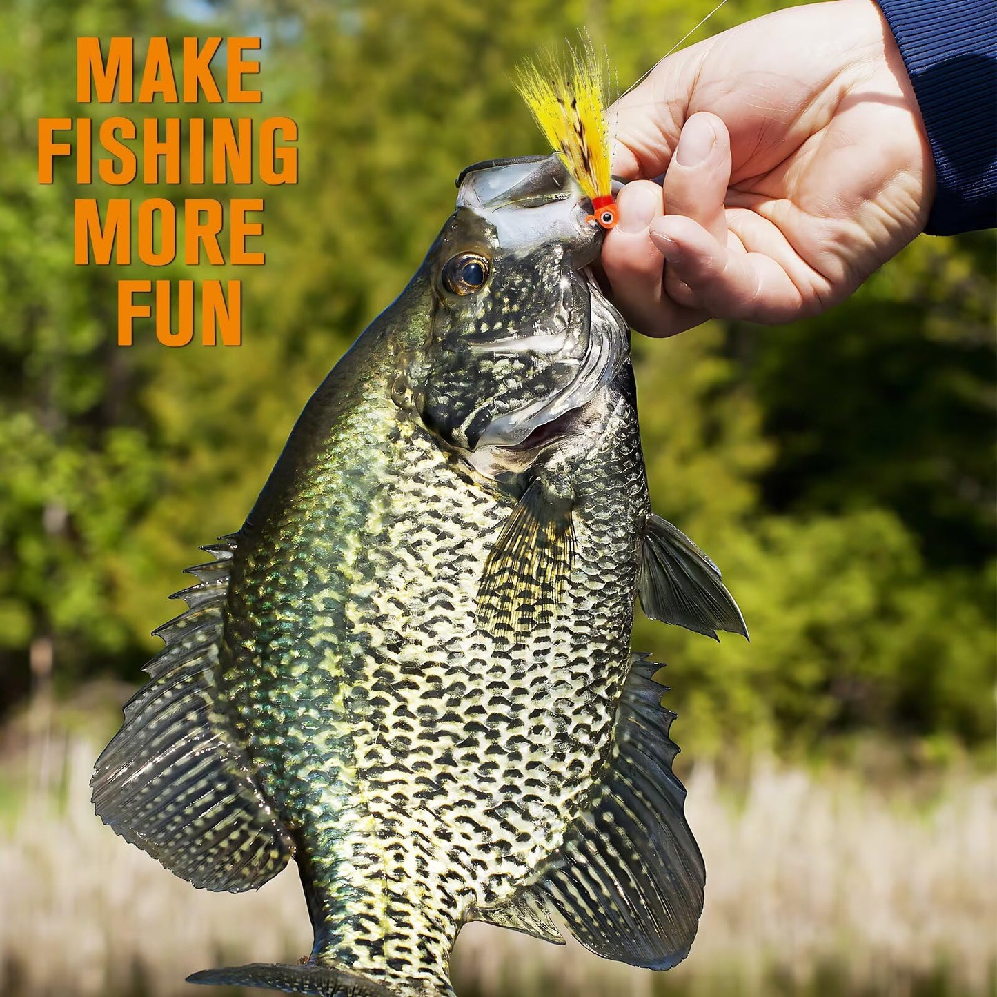 Dovesun Crappie Jigs Hand-Tied Hair Jigs 10 Colors Fishing Jigs Bucktail Crappie Jig Heads for Trout, Walleye and Panfish Fishing #4-1/16oz*40pcs