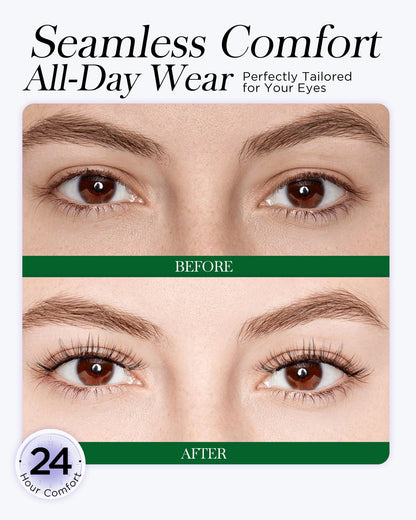 BEYELIAN Magnetic Eyelashes with Applicator Kit, No Glue Needed Reusable Natural Look 3D Lashes, Easy Apply Soft Magnetic Lashes for Eye Makeup (Lightweight & Comfortable)