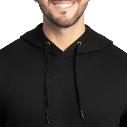 Fruit of the Loom Eversoft Fleece Hooded Sweatshirt, Moisture Wicking & Breathable, Black Pullover, X-Large