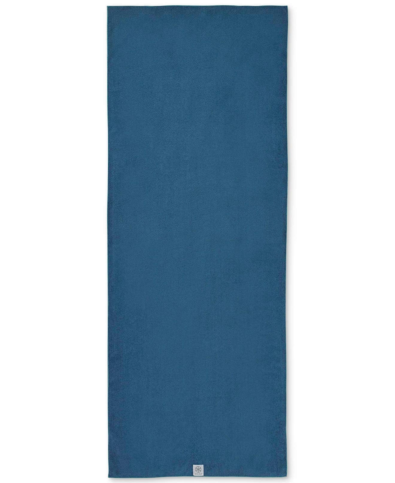 Gaiam Yoga Towel - Mat Sized Active Dry Non Slip Moisture Wicking Sweat Absorbent Microfiber Hot Yoga Towel for Women & Men | Stay-Put Corner Pockets (70" Long x 26" Wide)