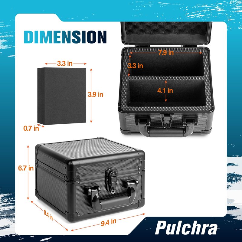 Pulchra Graded Card Storage Box, Top Loaders Case, Sports Trading Box, Slab PSA MTG CSG SGC Magnetic Holder, Waterproof Carrying Case, Collector Storage Boxes