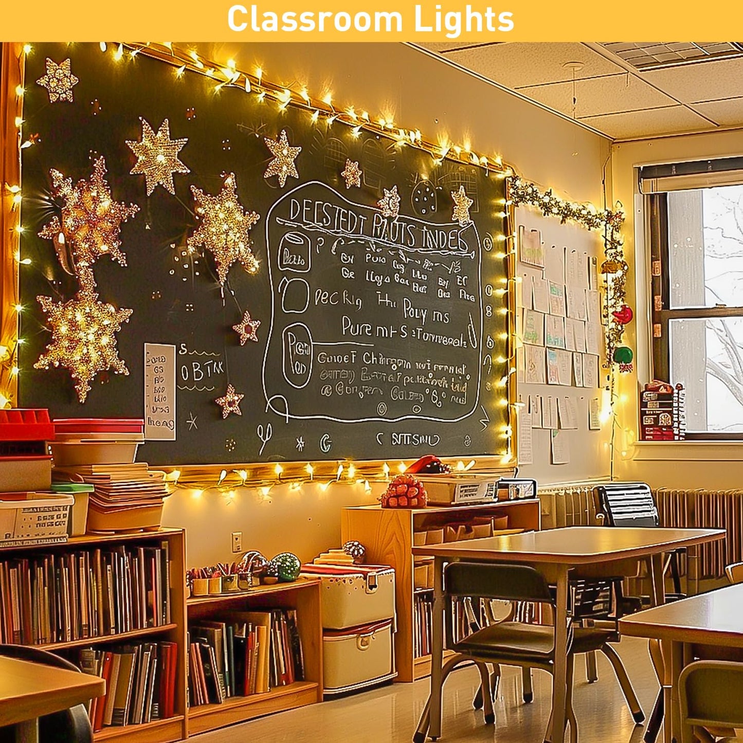 JMEXSUSS 200 LED String Lights Indoor Outdoor Clear Wire, Connectable Warm White Christmas Lights for Bedroom, 66 Ft Twinkle Fairy Classroom Light Plug in for Home Wedding Tree Yard Patio Decor