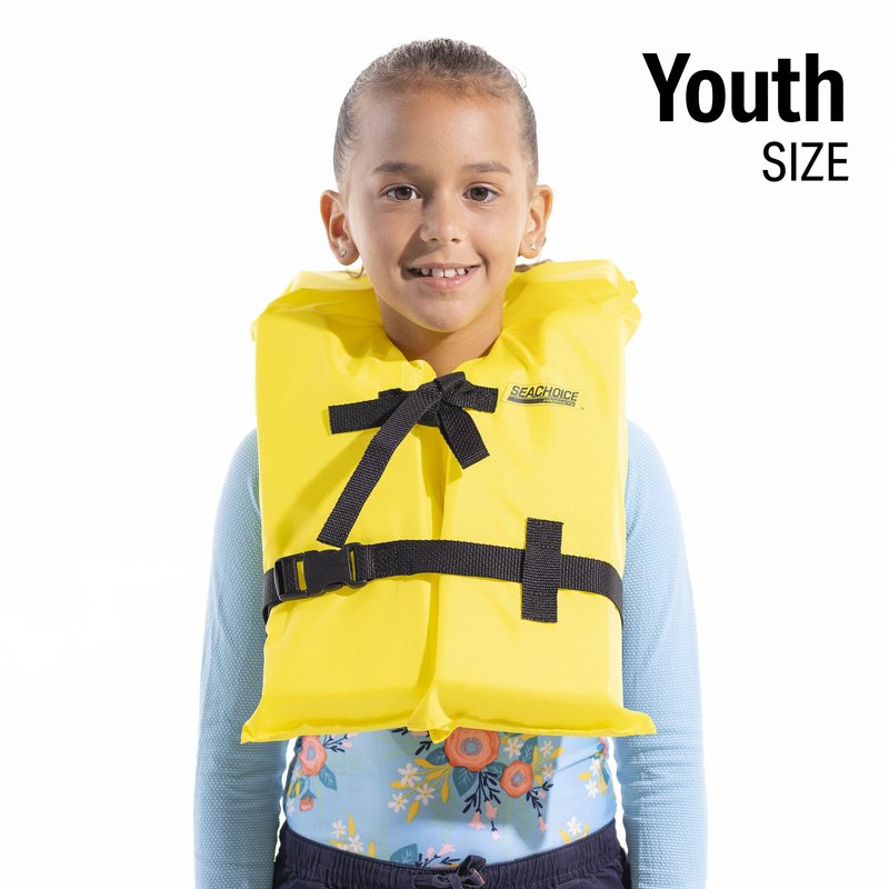 SEACHOICE 86060 Life Vest, Type II Personal Flotation Device â€“ Yellow â€“ Youth