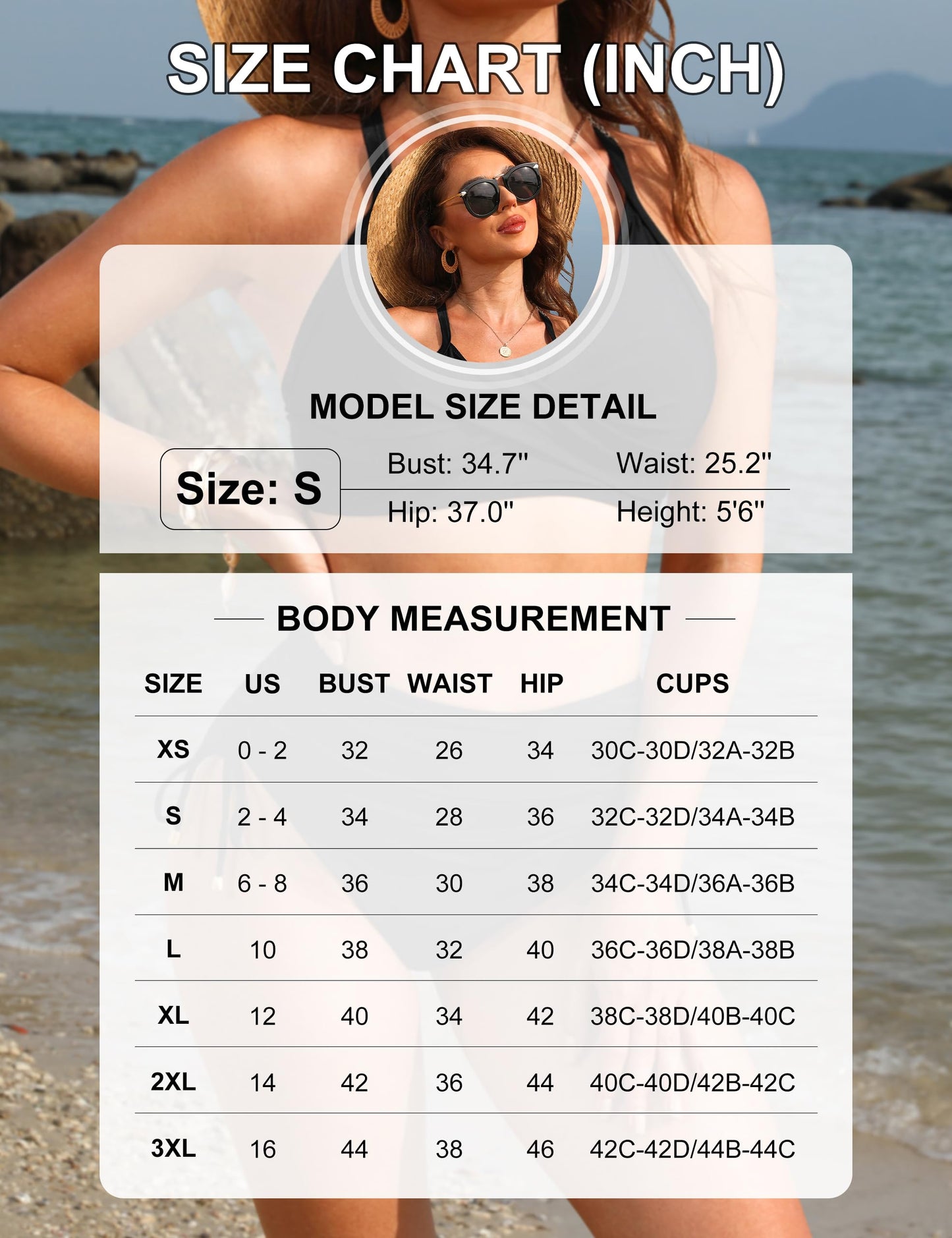 Blooming Jelly Womens High Waisted Bikini Sets Stripe Tummy Control Bathing Suits Ruched 2 Piece Swimsuit (Medium, Blue)