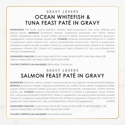 Fancy Feast Purina Gravy Lovers Variety Pack Feast Pate in Wet Cat Food Gravy - (Pack of 1) 4.5 lb. Boxes