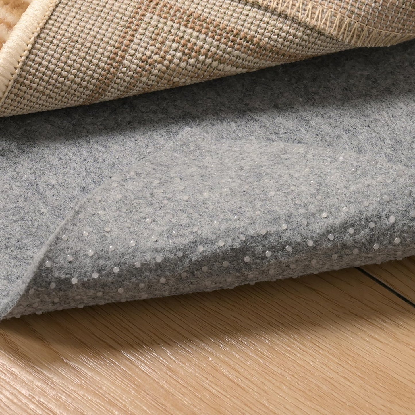 QJHOMO Non Slip Rug Pad 2x3 Feet Carpet Padding, Under Rug Padding Cushioned for Hardwood Floors, Thick Felt Cushion Carpet Pads for Area Rugs Non Skid Backing Runner Rug Mat