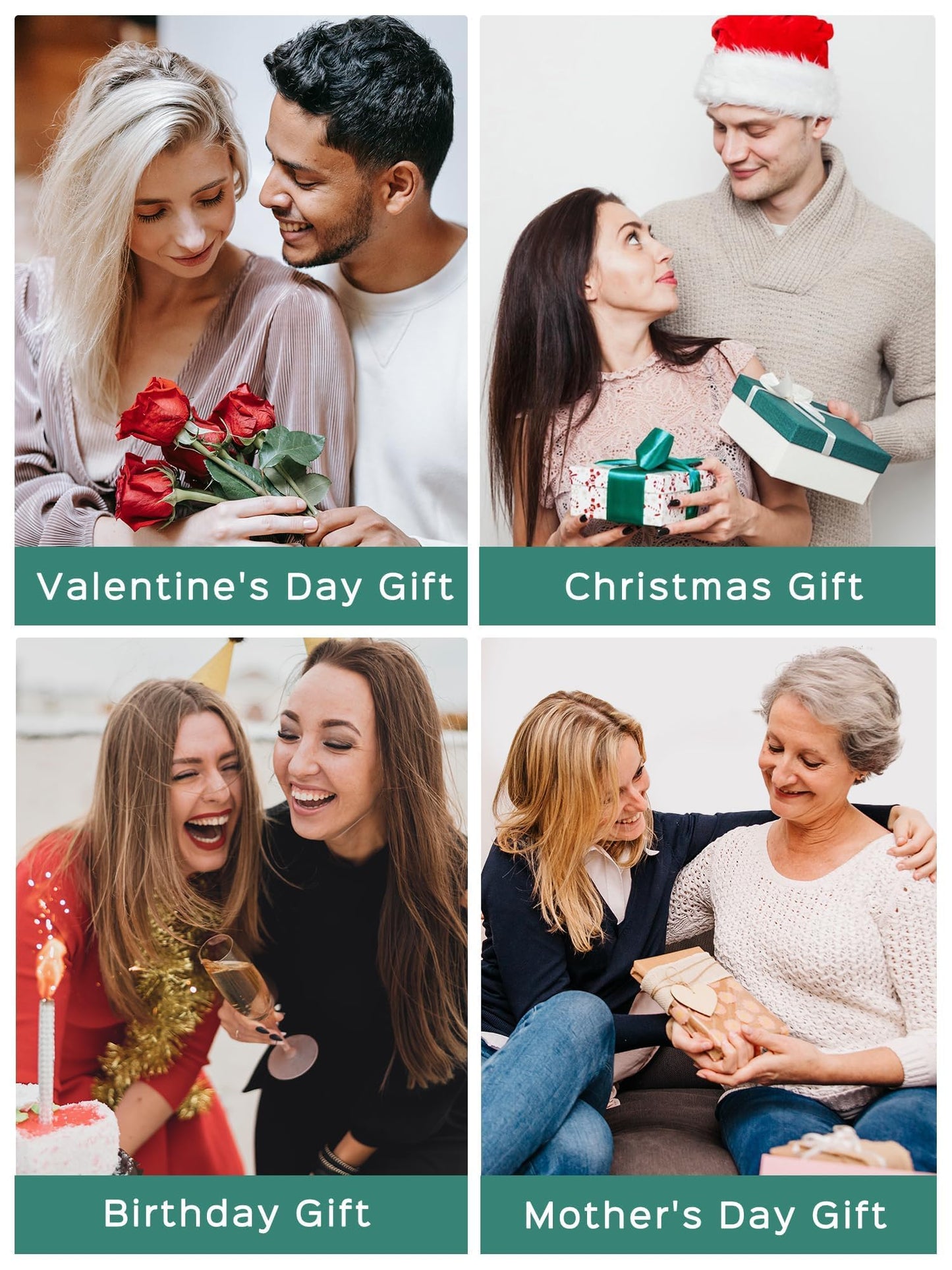 ChicSilver Black Necklaces for Women 925 Sterling Silver Tiny Heart Pendant Necklace for Women Dainty Necklace Christmas Necklaces