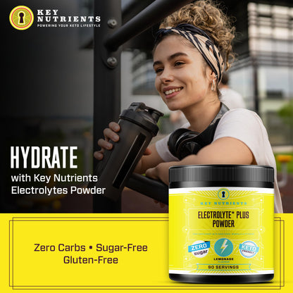 Key Nutrients Electrolytes Powder - Multivitamin & Minerals Electrolytes - 90 Servings of Refreshing Lemonade - Hydration Powder - Supercharged Rehydration Sachets with 16 Vitamins & Minerals