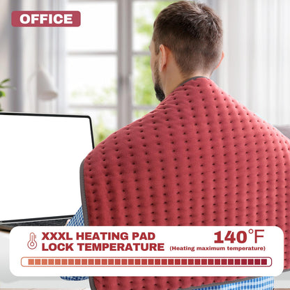 Heating pad for Back, Neck, Shoulder, Cramps and Leg Pain Relief, Heat Pads Christmas Gifts for Women, Men, Mom, Dad, Auto-Off,Machine Washable,Moist Dry Heat Options,Extra Large 12"x24"