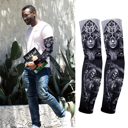 Aresvns Tattoo sleeves cover for men and women, Arm Sleeves UV Sun Protection,Cooling Arm Sleeves for Basketball Golf Baseball Football Hiking Cycling,Halloween makeup tattoo sleeve