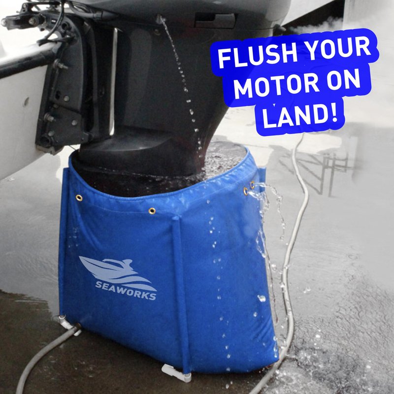 Seaworks Outboard Motor Flushing Bag for Marine Engines & Sterndrives