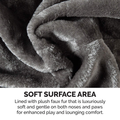 Furhaven 49.5" Tall Cat Tree for Indoor Cats, Ft. Sisal Scratching Posts, Plush Ball Toy, & Busy Box Toy - Tiger Tough Play Stairs Interactive Playground Tower - Gray, One Size