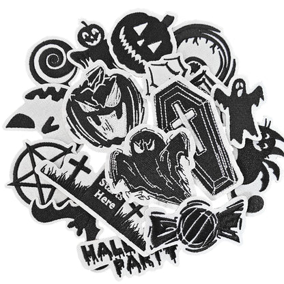 TXSN Halloween Iron on Patches for Kids, Halloween Embroidered Applique Patches for Clothing, Pants, Backpacks, Hats, Jeans, DIY Accessories. Pack of 15