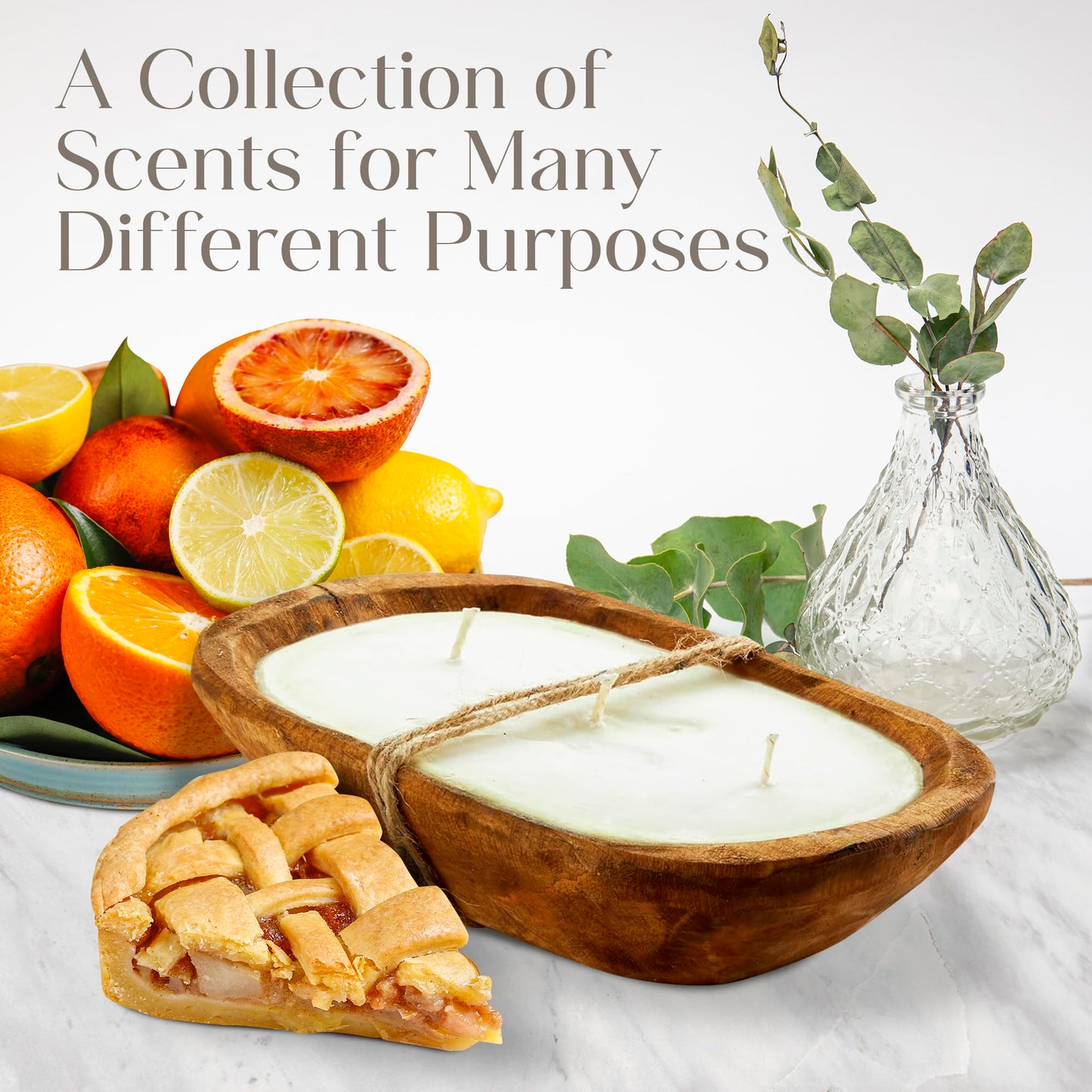 Dough Bowl Candle Co. Pumpkin Spice Soy Candle - 3 Wick Rustic Farmhouse Coffee Table Decor, Odor Eliminator in Wooden Bowls, 20 Ounce Wooden Dough Bowl Candle, All-Natural Gifts for Women and Men