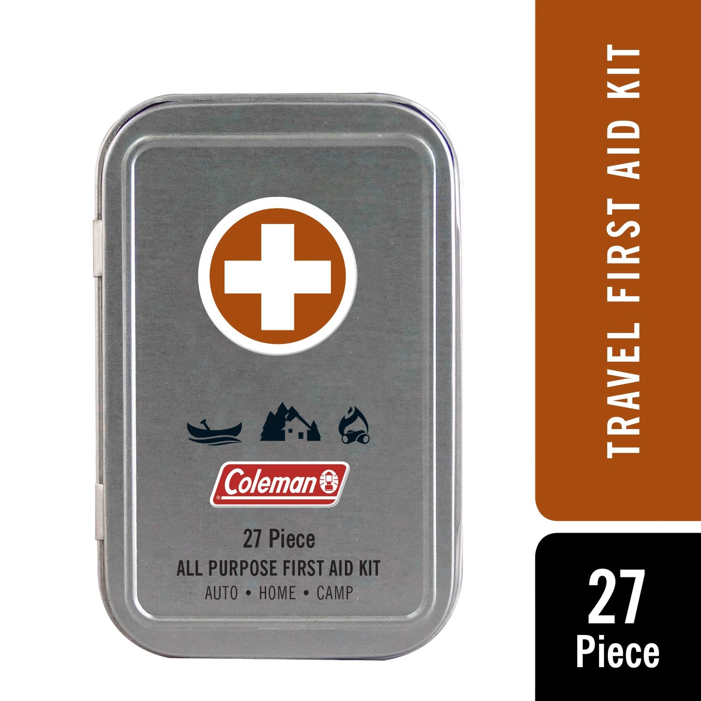 Coleman All Purpose Mini First Aid Kit, 27-Piece Assortment for Emergency Kit, Travel-Friendly, Latex-Free Bandages and More