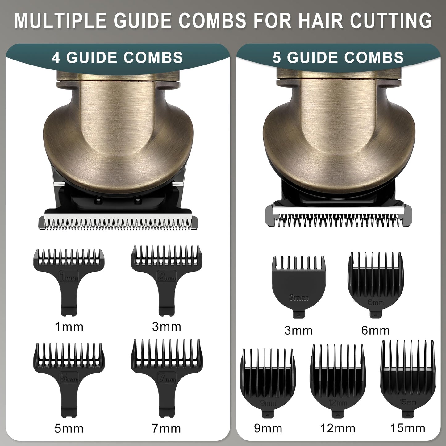 Hatteker Beard Trimmer Kit Professional Hair Clipper Zero Gapped T-Blade Electric Razor Shaver for Nose Ear Body Face Mustache Trimmer for Men Cordless Grooming Kit Waterproof 8 in 1
