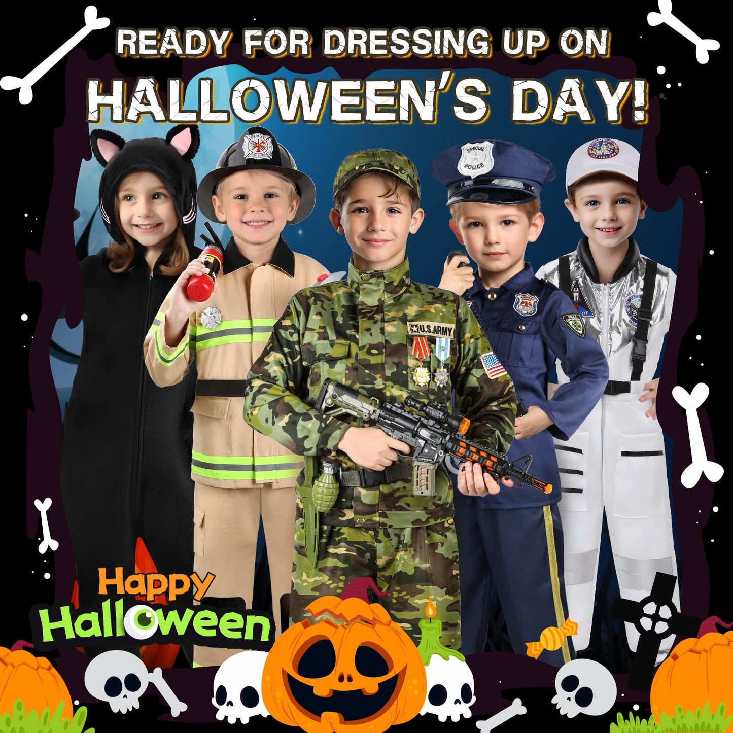 Metemot Kids Army Costume for Boys, Military Army Costume with Army Toys, Solider Boy Dress up, Halloween Costumes for Boys…