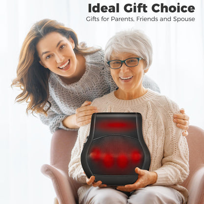 Neck and Back Massager for Pain Relief Deep Tissue with Heat, Shiatsu Shoulder Massager with Bi-Directional Rotating Head for Neck, Back, Shoulders, and Legs