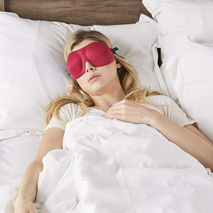 Bucky 40 Blinks No Pressure Solid Eye Mask for Sleep & Travel, Crimson, One Size, Crimson, 1 Count (Pack of 1), 40 Blinks No Pressure Eye Mask for Travel & Sleep