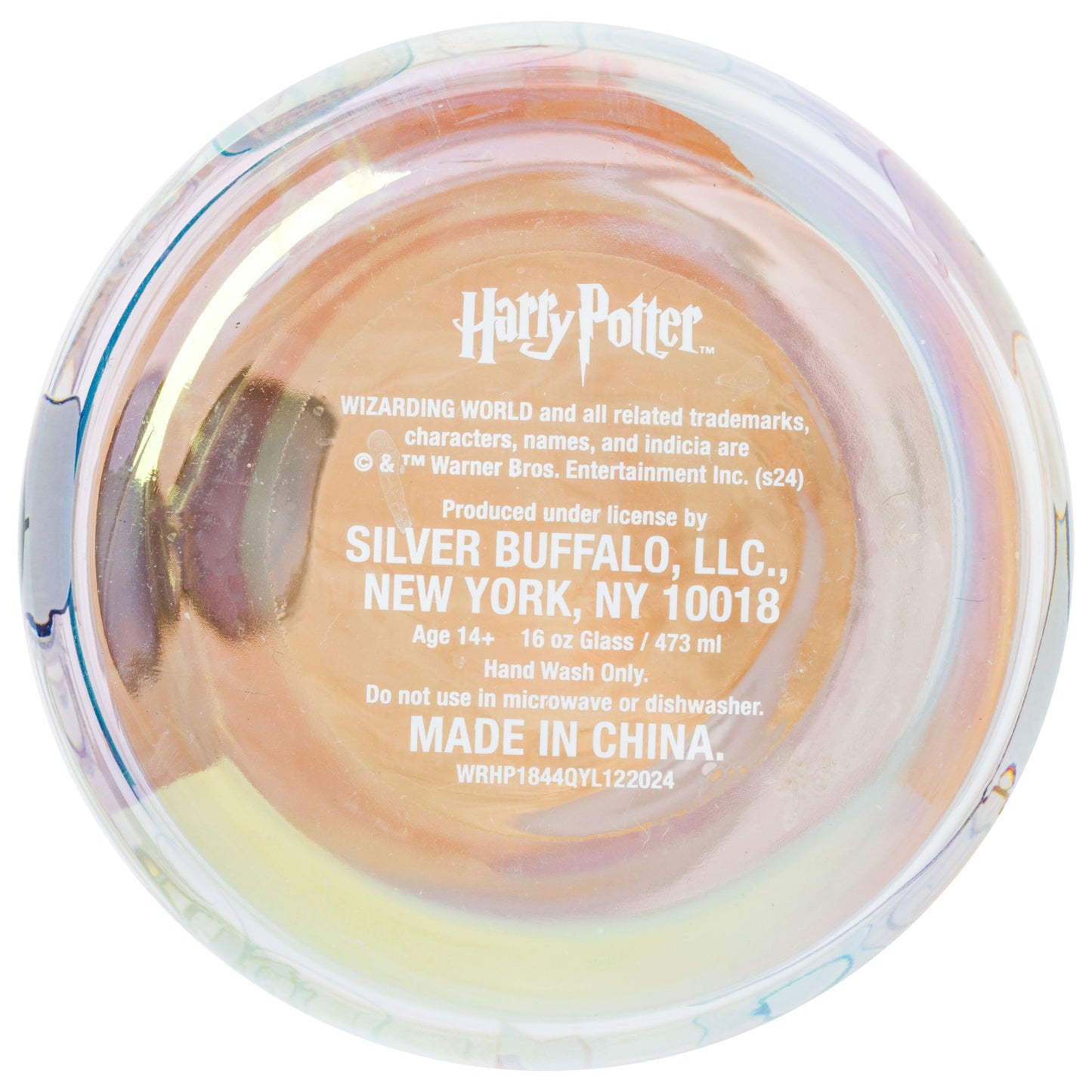 Silver Buffalo Harry Potter Iconic Icons Pattern Wands at the Ready 2 Pack Glass Jar Tumbler with Bamboo Lid and Glass Straw, 16 Ounces