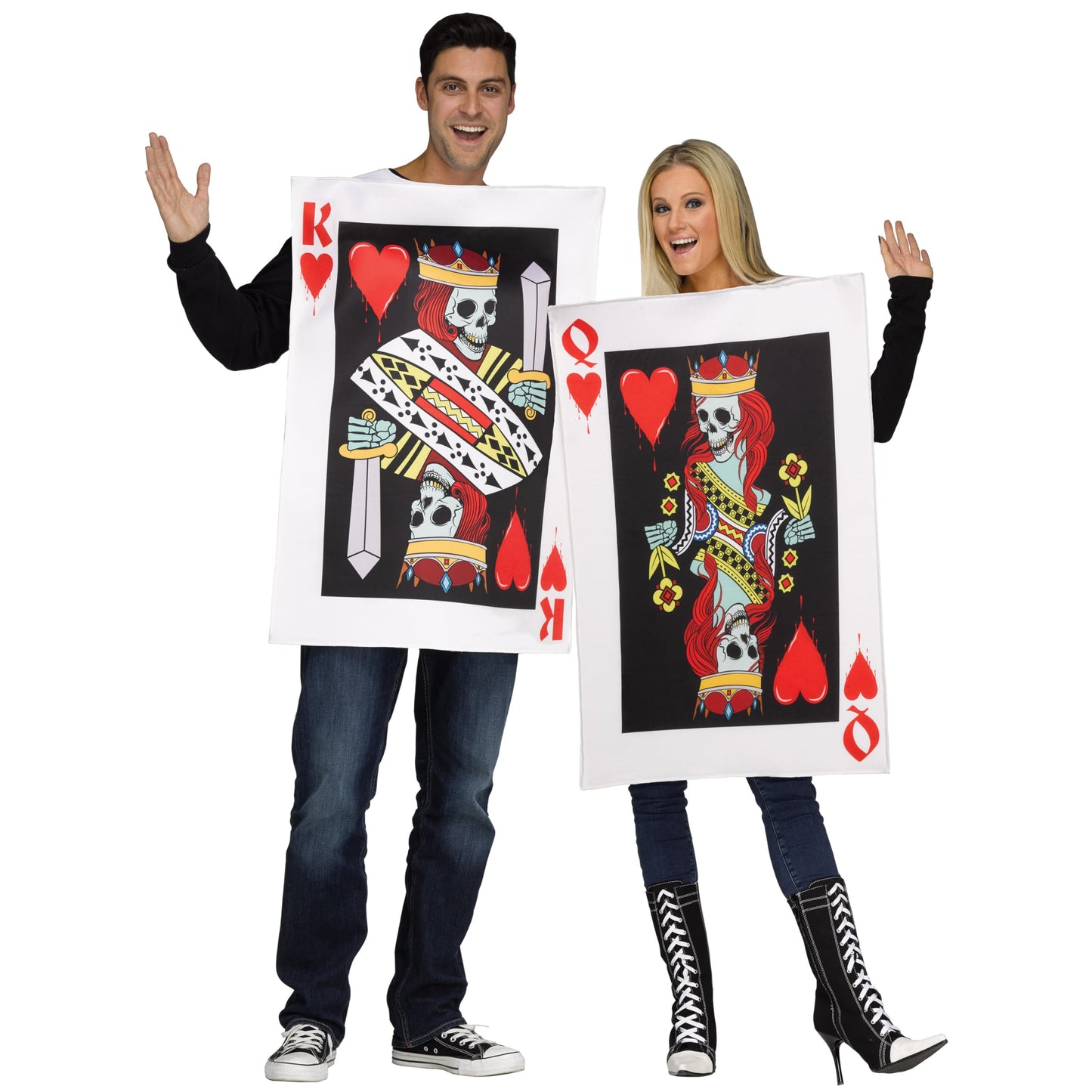 Fun World King & Queen of Hearts Adult Sized Costume Set