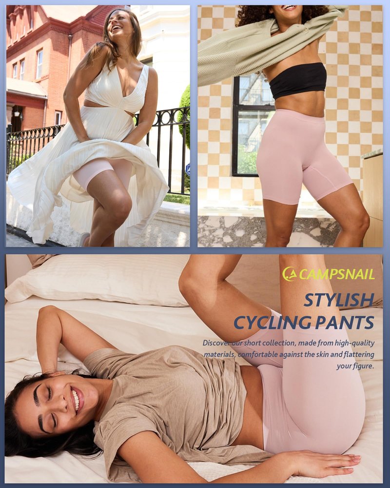 CAMPSNAIL Workout Biker Shorts Women - 3"/5"/8" High Waisted Tummy Control Spandex Booty Volleyball Shorts for Yoga Dance Nude