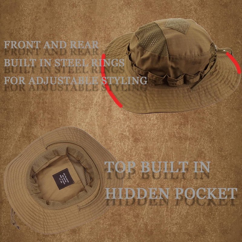 Breathable Sun Hat - Boonie Bucket Hat for Men & Women | Ideal for Fishing, Safari, Hiking, Camping