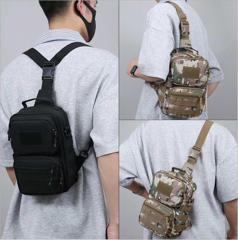 Tactical Backpack for Men - Military Sling Shoulder Bag for Hiking, Camping & Everyday Use | Versatile Crossbody Design