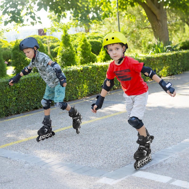 Nattork Adjustable Inline Skates for Girls and Boys with Full Light up Wheels, Beginner Roller Skates for Kids Youth Purple Pink Blue Black