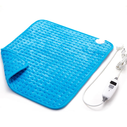 Electric Heating Pad for Back Pain Relief & Cramps - 6 Heat Settings,Auto Shut Off,Moist Heat Options,Portable Heated Pads for Neck/Shoulder Machine Washable Gift for Men Women,Grey,12"x24"