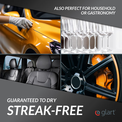 Glart 44WG Car Drying Towel XXL 90x60 cm - Microfiber Polishing Cloth Orange - Large Absorbent and Cleaning Cloth for Car, Motorcycle, Boat, Household - Soft, Paint-Friendly, Lint-Free.