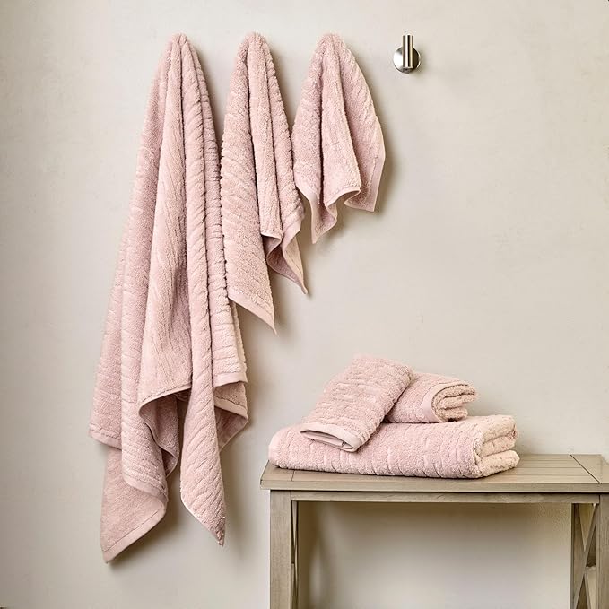 SKL Home CloudSoft 100% Cotton Luxury 4-Piece Washcloth Set, 520 GSM, Ultra