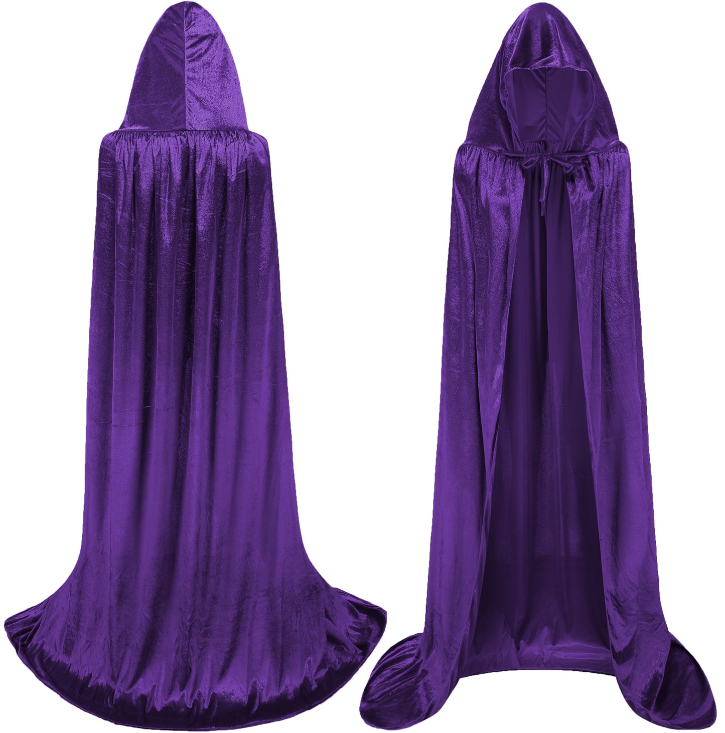 Dreamture Unisex Halloween Costume Cape Hooded Velvet Cloak for Men and Womens