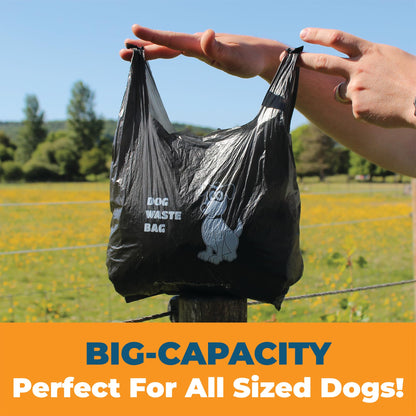 Pack of Dog Poo Bags - 500 x Dog Waste Bags - Black with Tie Handles