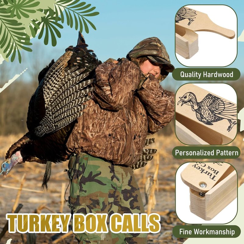 Turkey Box Calls - Realistic Wood Construction for Hunting | Simulates Wide Range of Sounds