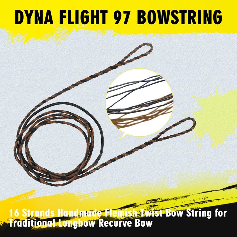 LWANO D97 Flemish Twist Bow String, 54-70in, 16 Strands
