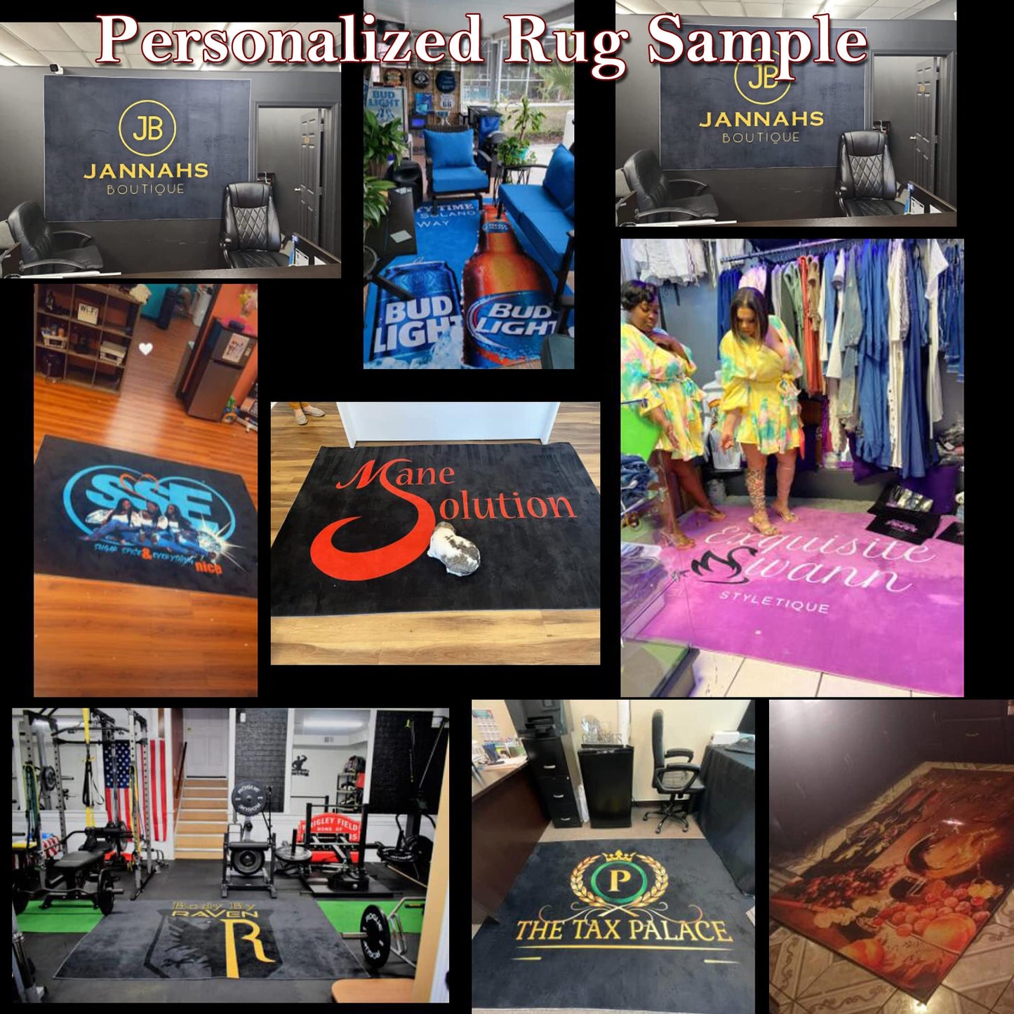 InterestPrint Floor Rugs Mat Custom Add Your Logo/Text/Photo Here Modern Carpet for Home Decoration Bedroom Kitchen Living RoomArea Rug(31x20inch, 84x60inch)-Made in USA