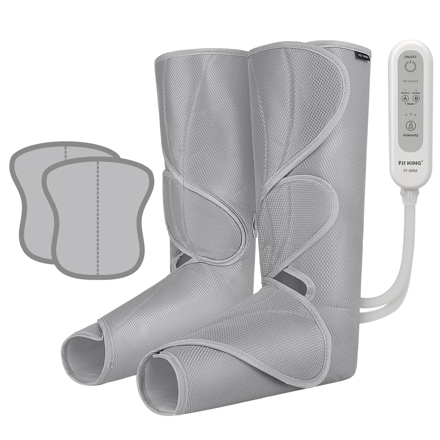 FIT KING Leg Massager for Circulation Air Compression Leg and Foot Massager to Relieve Pain Swelling Edema with Handheld Controller - 3 Intensities 2 Modes - Great Gift for Wife Mom and Friend